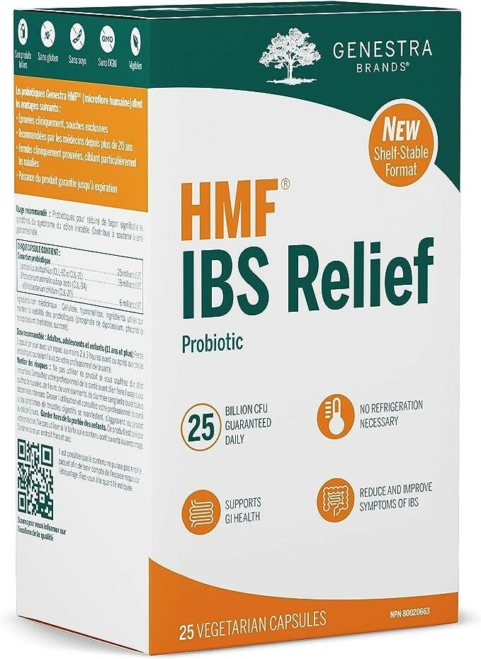 HMF IBS Relief (shelf-stable)| Genestra Brands® | 25 Vegetable Capsules - Coal Harbour Pharmacy