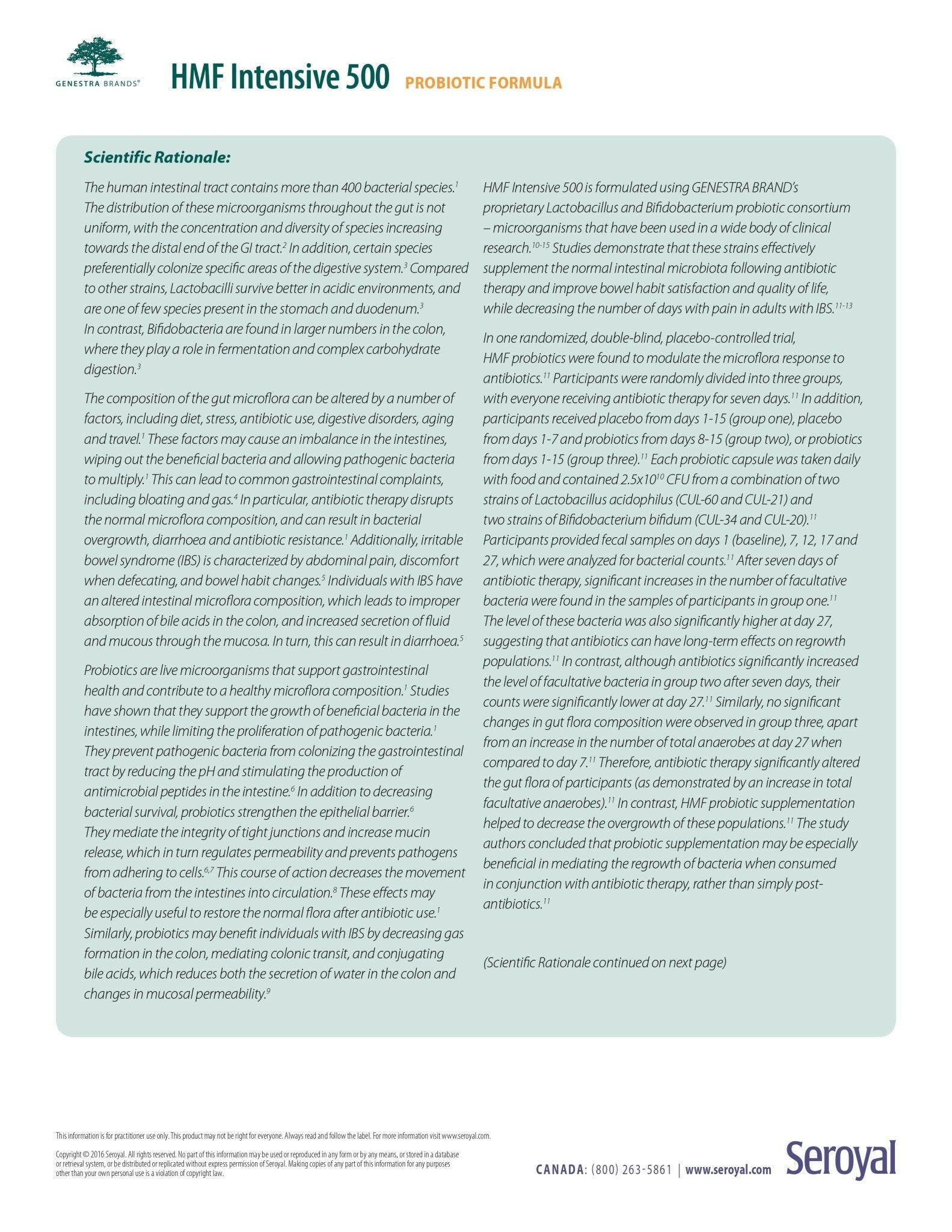 HMF Intensive 500 | Genestra Brand® | 150 Grams - Coal Harbour Pharmacy