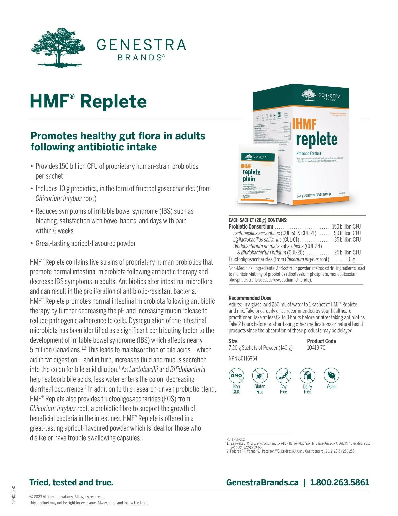 HMF Replete | Genestra Brands® | 140 Grams - Coal Harbour Pharmacy