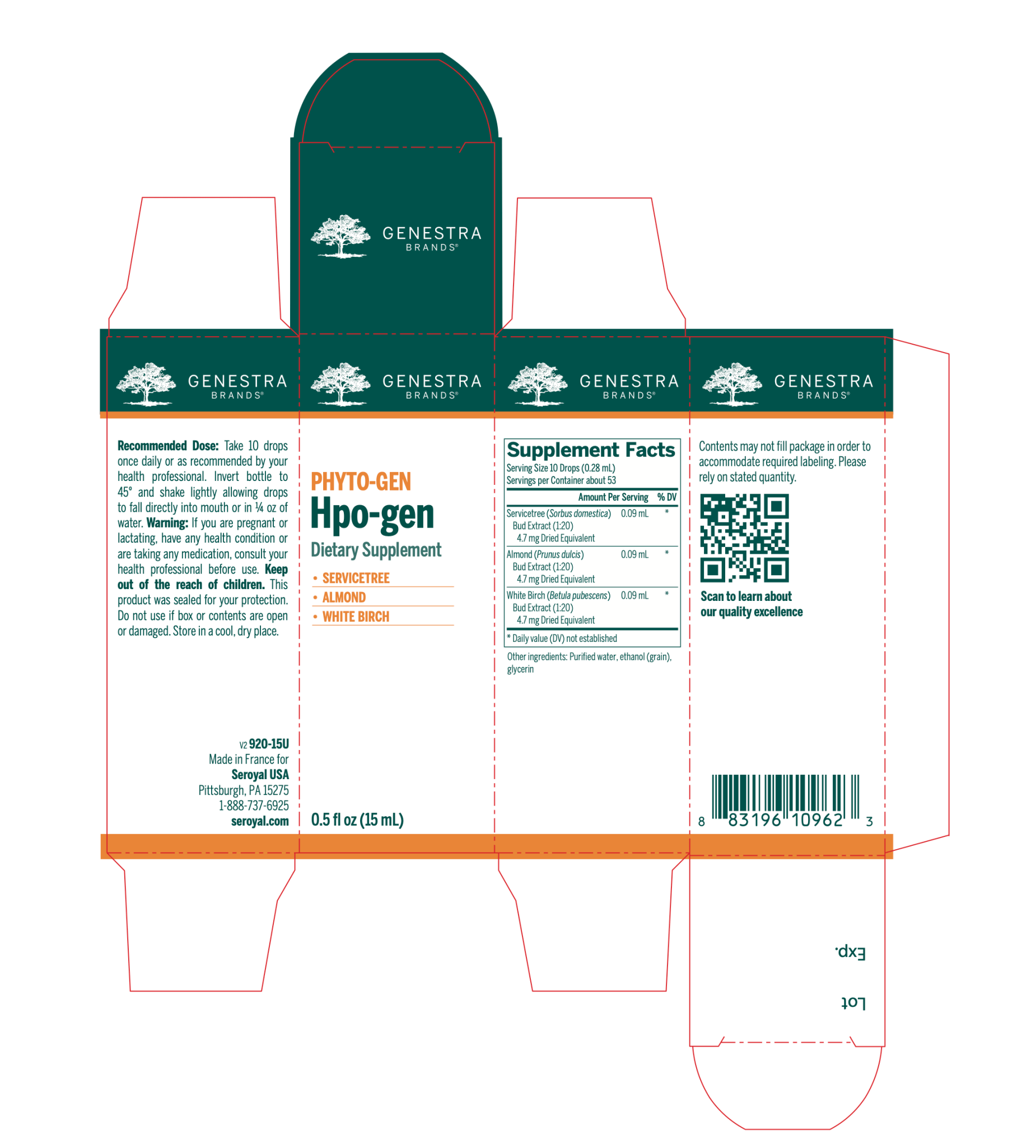 Hpo-gen | Genestra Brands® | 15 mL Liquid - Coal Harbour Pharmacy