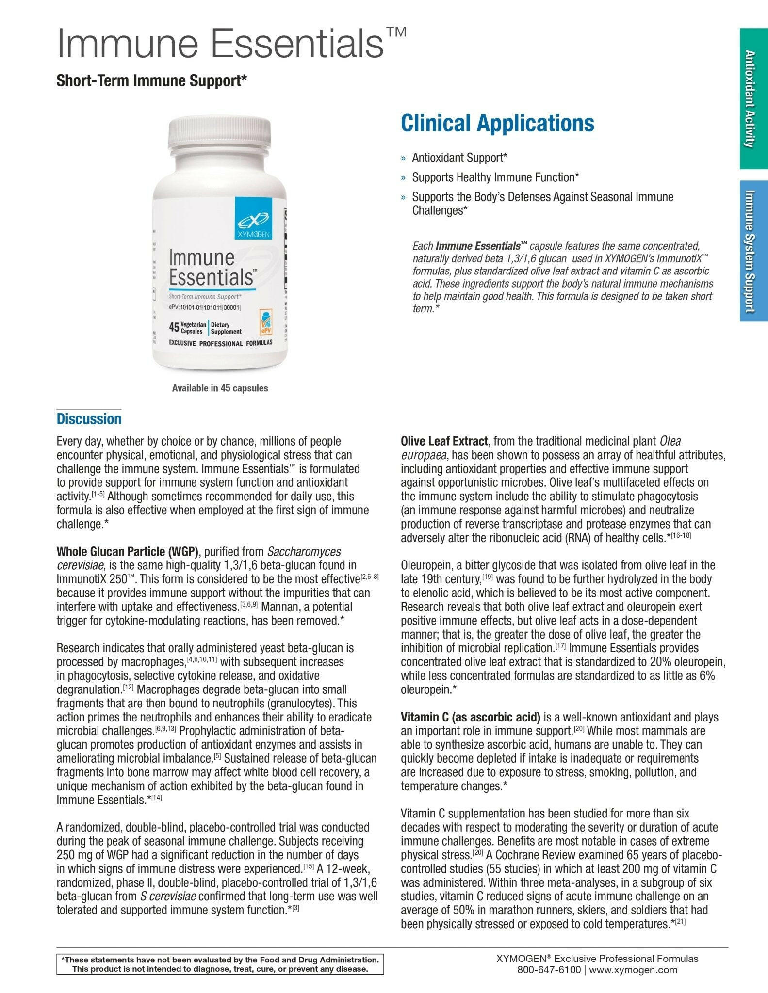Immune Essentials™ | Xymogen® | 45 Capsules - Coal Harbour Pharmacy