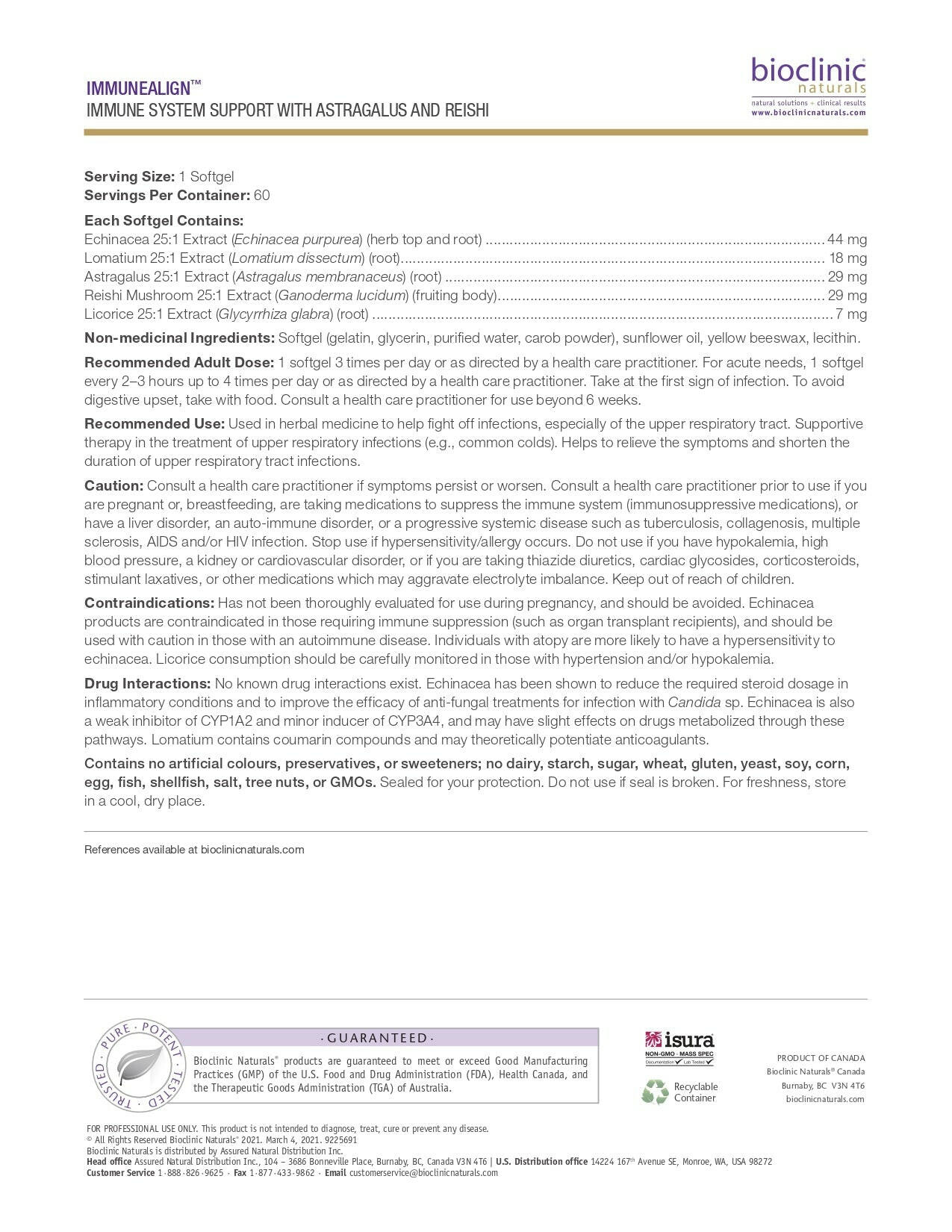 ImmuneAlign™ | Bioclinic® Naturals | 60 Softgels