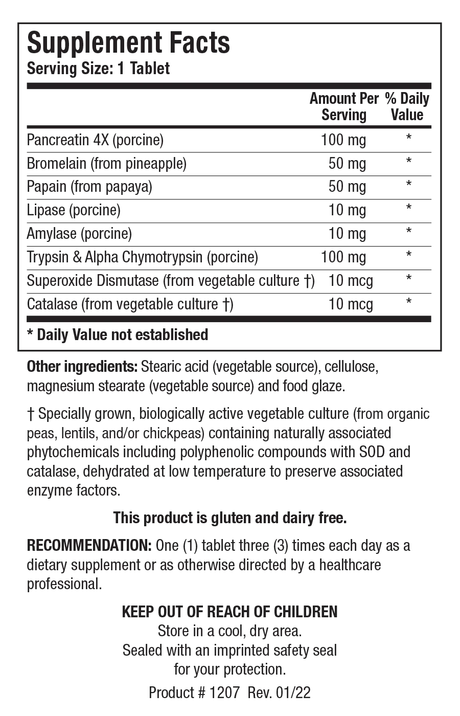 Intenzyme Forte™ | Biotics Research® | 50 Tablets