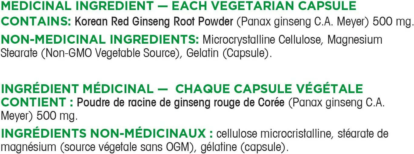 Korean Red Ginseng | Organika® | 200 Capsules - Coal Harbour Pharmacy