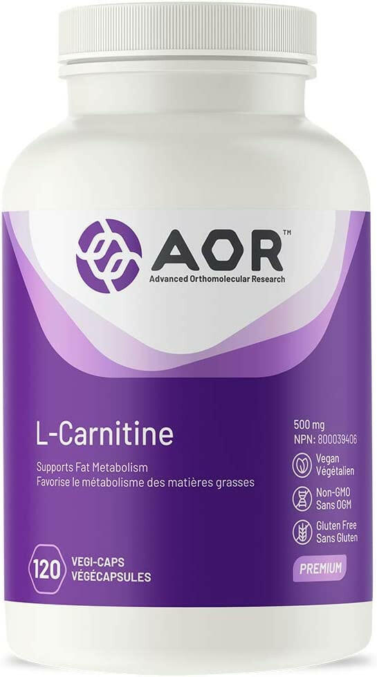 L-Carnitine 500 mg | AOR™ | 120 Veggie Caps - Coal Harbour Pharmacy