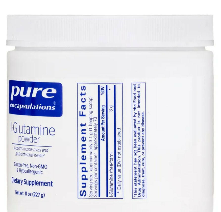 l-Glutamine powder | Pure Encapsulations® | 227 grams - Coal Harbour Pharmacy
