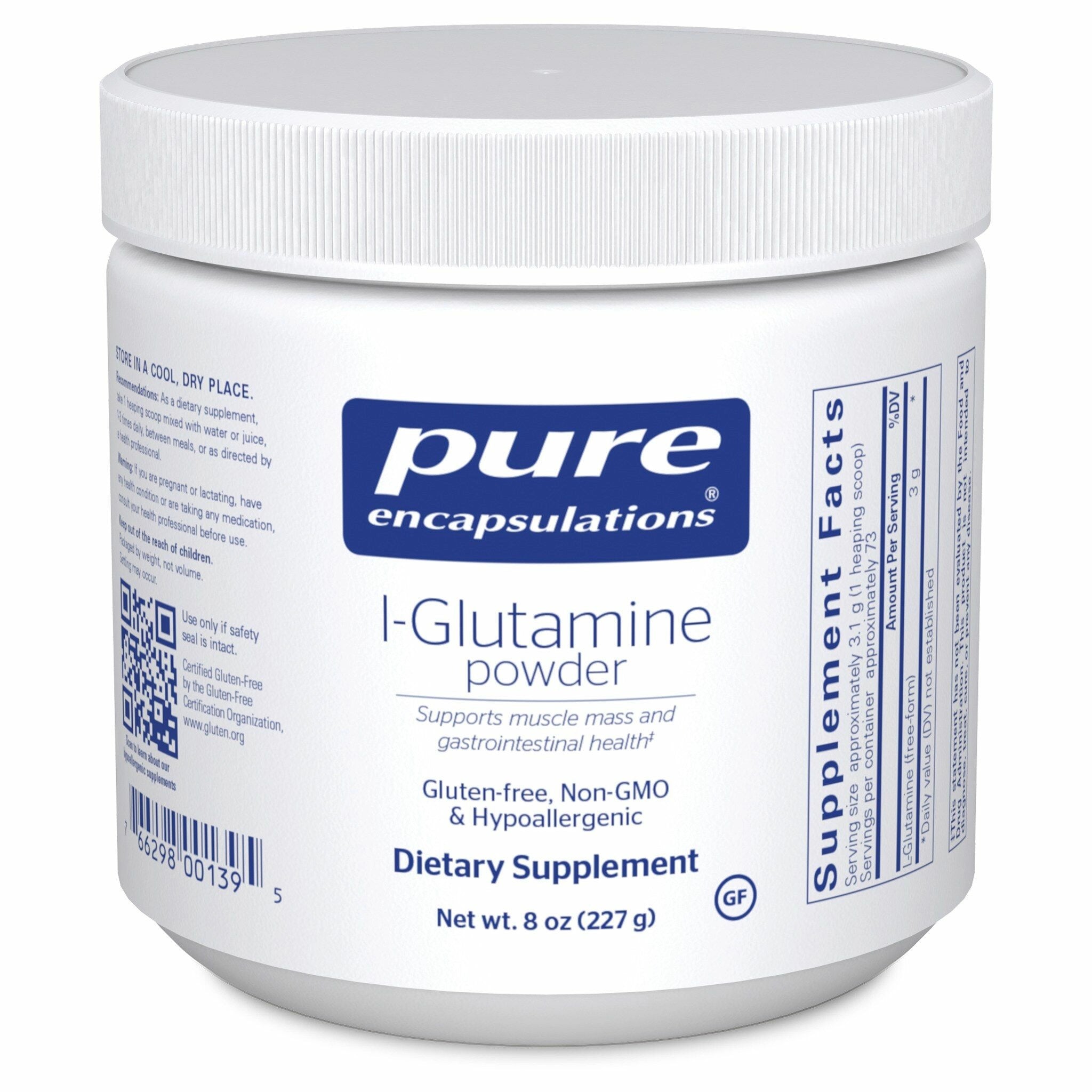 l-Glutamine powder | Pure Encapsulations® | 227 grams - Coal Harbour Pharmacy