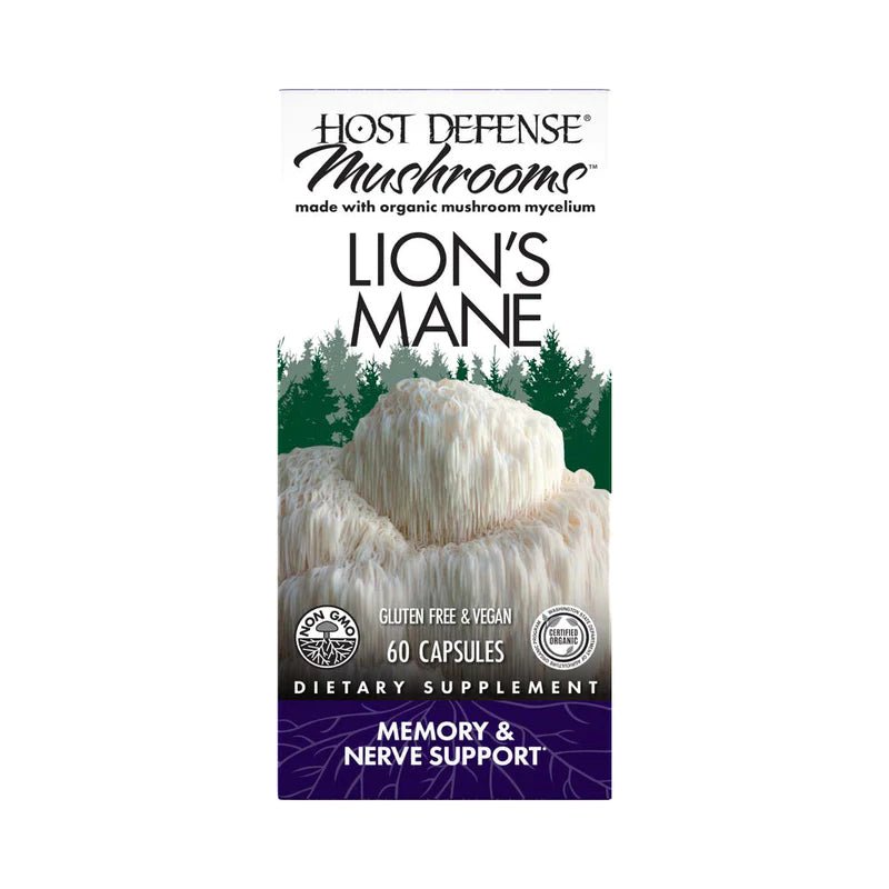 Lion's Mane Capsules | Host Defense® Mushrooms™ | 60 Vegetarian Capsules - Coal Harbour Pharmacy