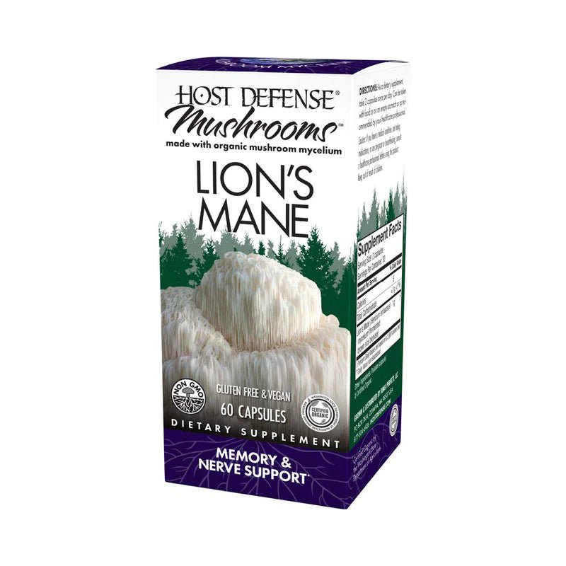Lion's Mane Capsules | Host Defense® Mushrooms™ | 60 Vegetarian Capsules - Coal Harbour Pharmacy