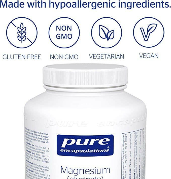 Magnesium (Glycinate) | Pure Encapsulations® | 180 Capsules