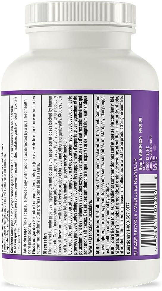 Magnesium Potassium Aspartates | AOR | 120 Capsules