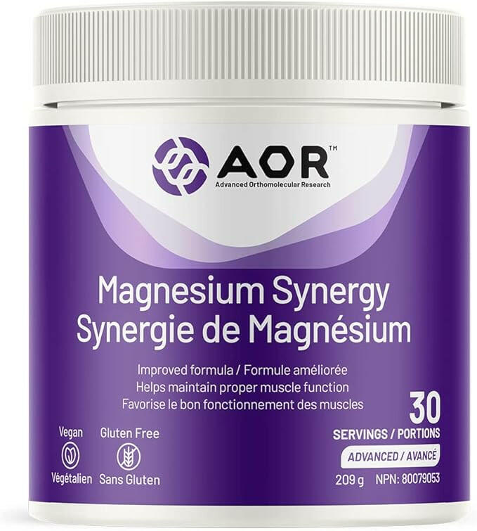 Magnesium Synergy Powder Aor™ 209gr 30 Servings Coal Harbour Pharmacy