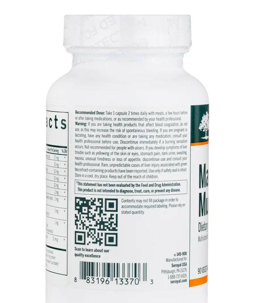 Maxum Multi Vite | Genestra Brands® | 90 or 180 Vegetable Capsules - Coal Harbour Pharmacy