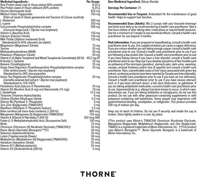 MediClear Plus® | Thorne® | 773g (27.2 Oz) Powder - Coal Harbour Pharmacy