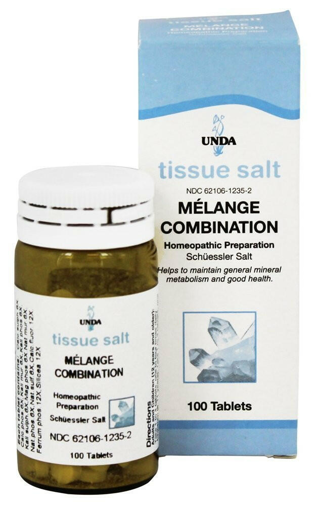 Mélange Combination | UNDA Tissue Salt | 100 Tablets - Coal Harbour Pharmacy