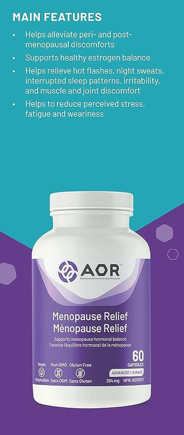 Menopause Relief | AOR™ | 60 Capsules - Coal Harbour Pharmacy