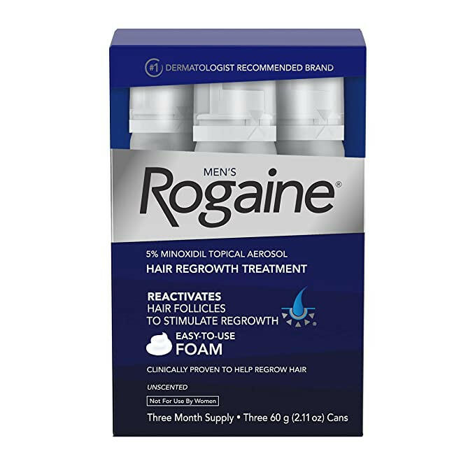 MEN's Rogaine® Foam ‎| Johnson & Johnson | 3 x 60g - Coal Harbour Pharmacy