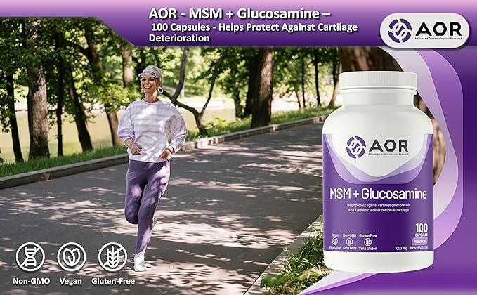 MSM + Glucosamine | AOR | 100 Capsules - Coal Harbour Pharmacy
