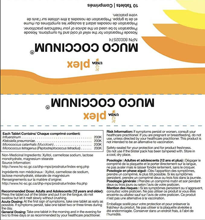 Muco Coccinum® 200 | UNDA Plex | 10 Tablets - Coal Harbour Pharmacy