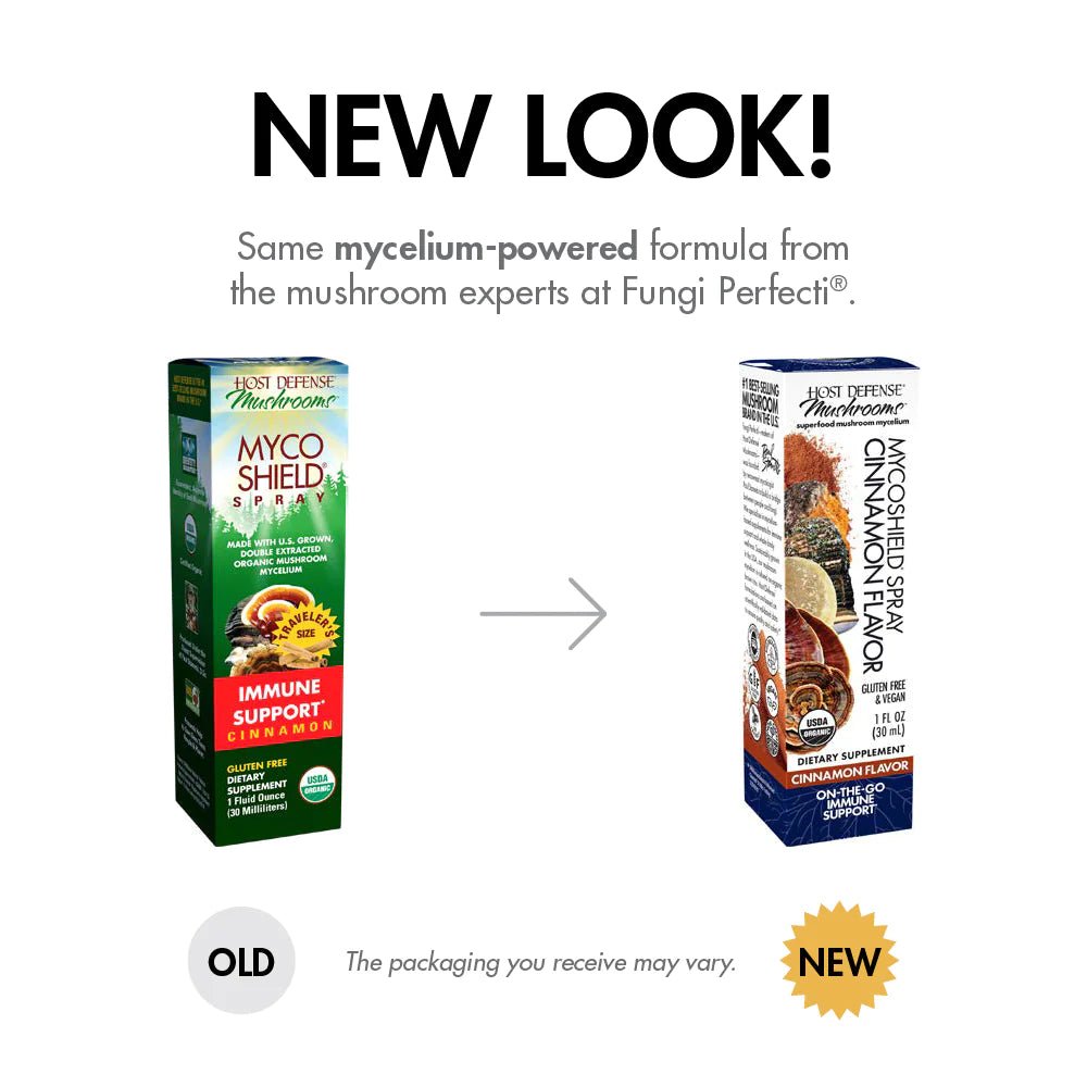 MycoShield® Cinnamon Spray | Host Defense® Mushrooms™ | 30 mL (1 fl oz)