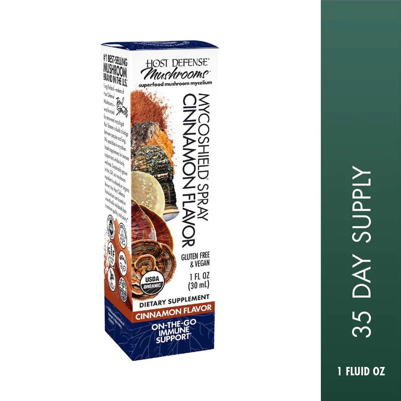 MycoShield® Cinnamon Spray | Host Defense® Mushrooms™ | 30 mL (1 fl oz)