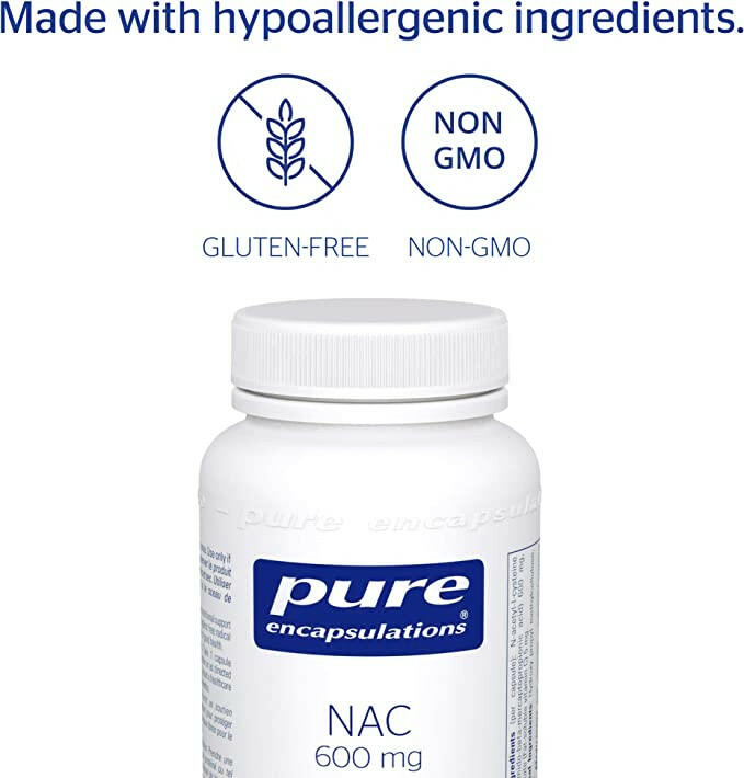 NAC 600 mg | Pure Encapsulations® | 90 Capsules - Coal Harbour Pharmacy