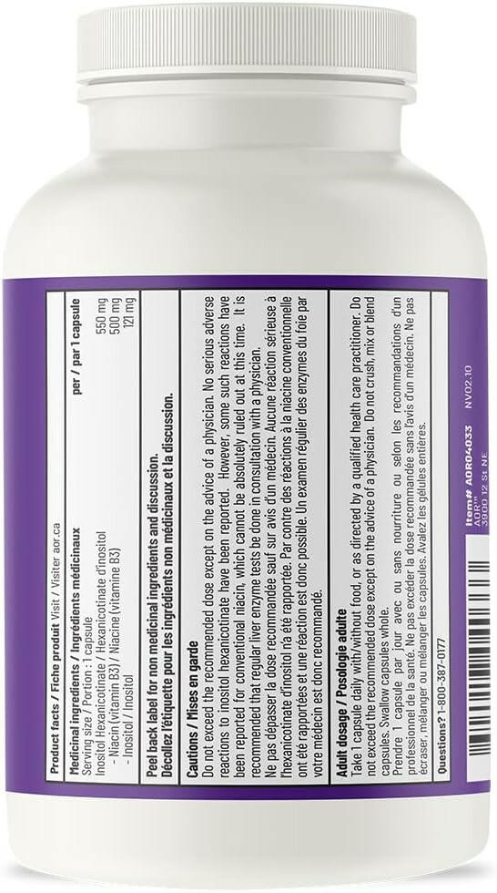 Niacin No-Flush | AOR™ | 90 Capsules - Coal Harbour Pharmacy
