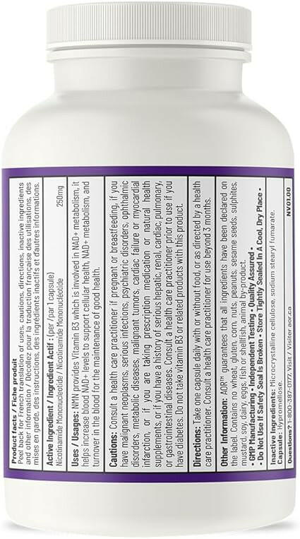 NMN - 250mg | AOR™ | 30 Capsules - Coal Harbour Pharmacy