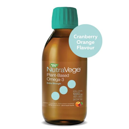 Omega-3, Plant Based, Extra Strength, Cranberry Orange | NutraVege™ | 200 mL (6.7 fl oz)-Exp. 10/2023 - Coal Harbour Pharmacy