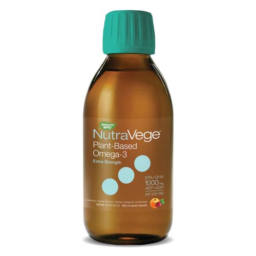 Omega-3, Plant Based, Extra Strength, Cranberry Orange | NutraVege™ | 200 mL (6.7 fl oz)-Exp. 10/2023 - Coal Harbour Pharmacy