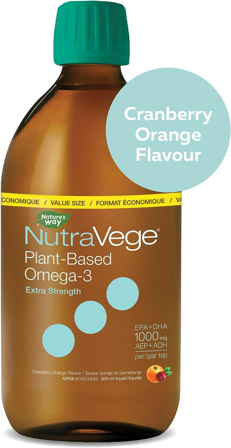 Omega-3, Plant Based, Extra Strength, Cranberry Orange | NutraVege™ | 200 mL (6.7 fl oz)-Exp. 10/2023 - Coal Harbour Pharmacy