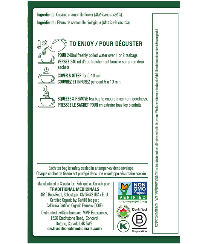 Organic Chamomile Tea | Traditional Medicinals® | 16 Tea Bags