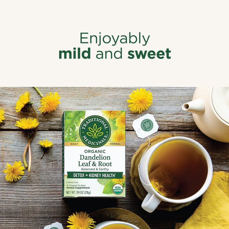 Organic Dandelion Leaf & Root Tea | Traditional Medicinals® | 16 Tea Bags
