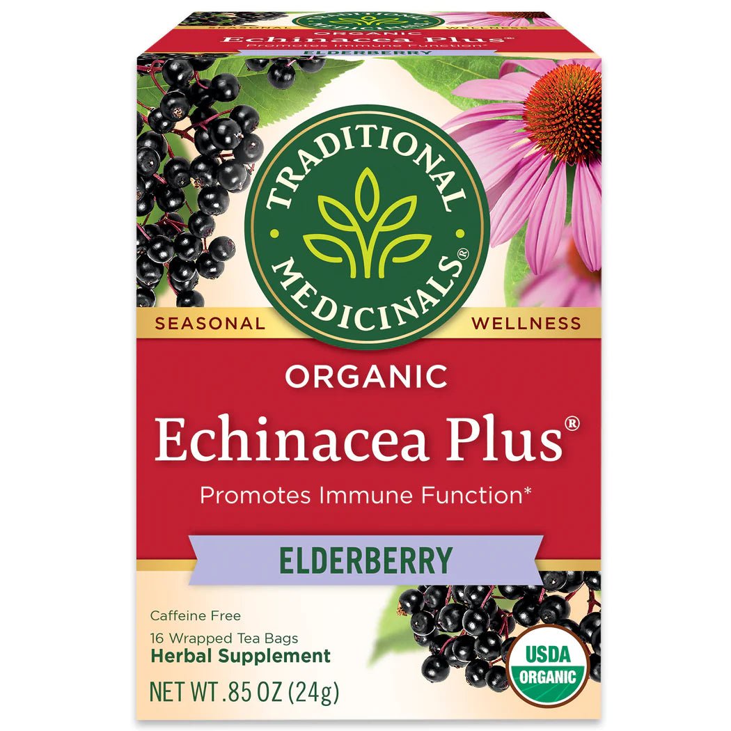 Organic Echinacea Plus® Elderberry Tea | Traditional Medicinals® | 16 Tea Bags