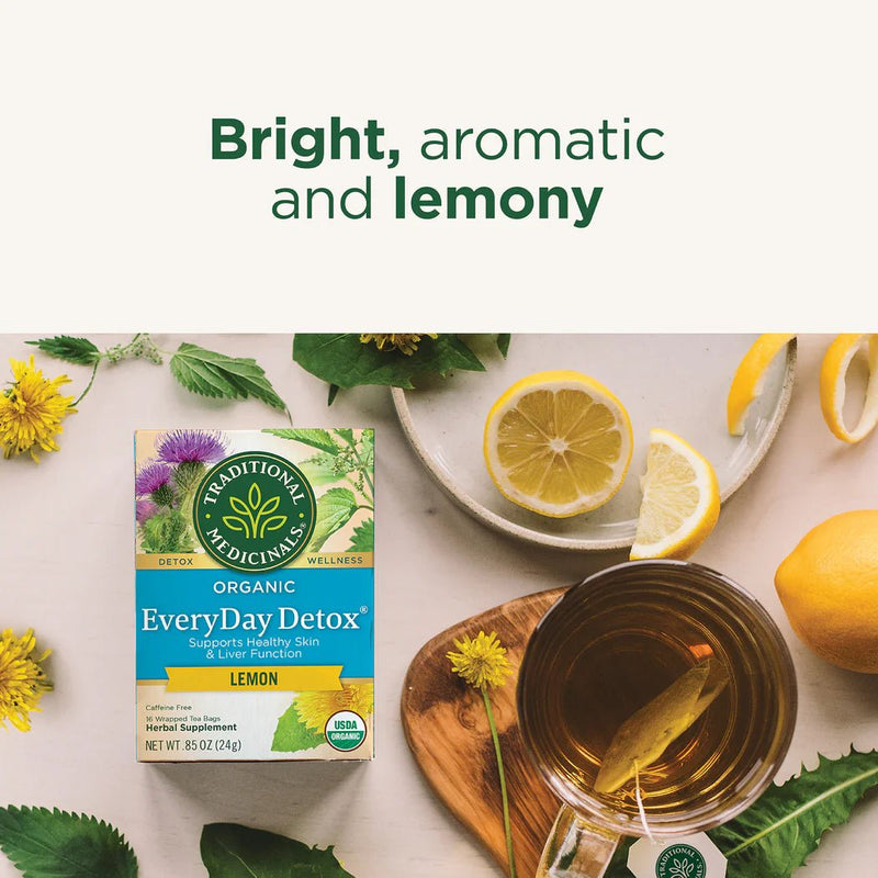 Organic EveryDay Detox® Lemon Tea | Traditional Medicinals® | 16 Tea Bags