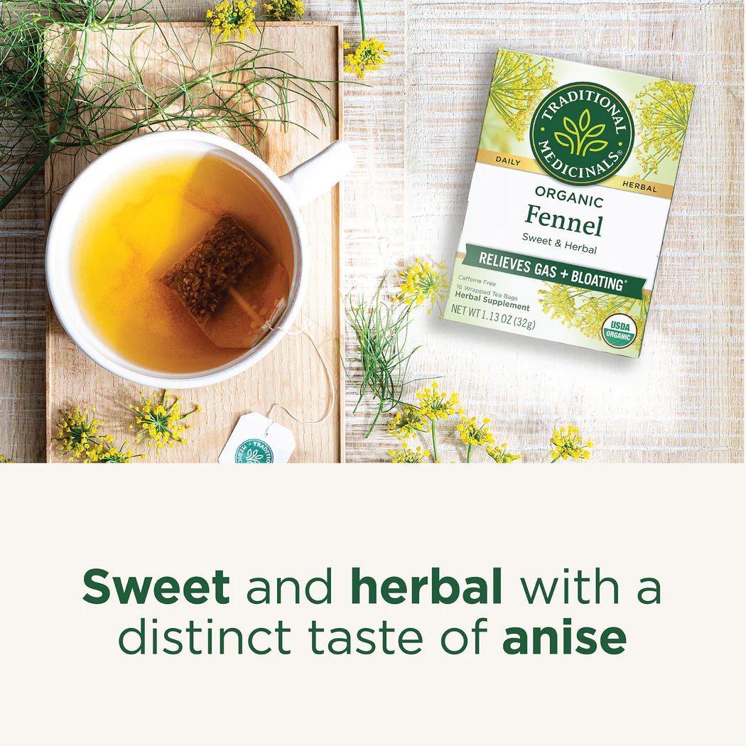 Organic Fennel Tea | Traditional Medicinals® | 16 Tea Bags