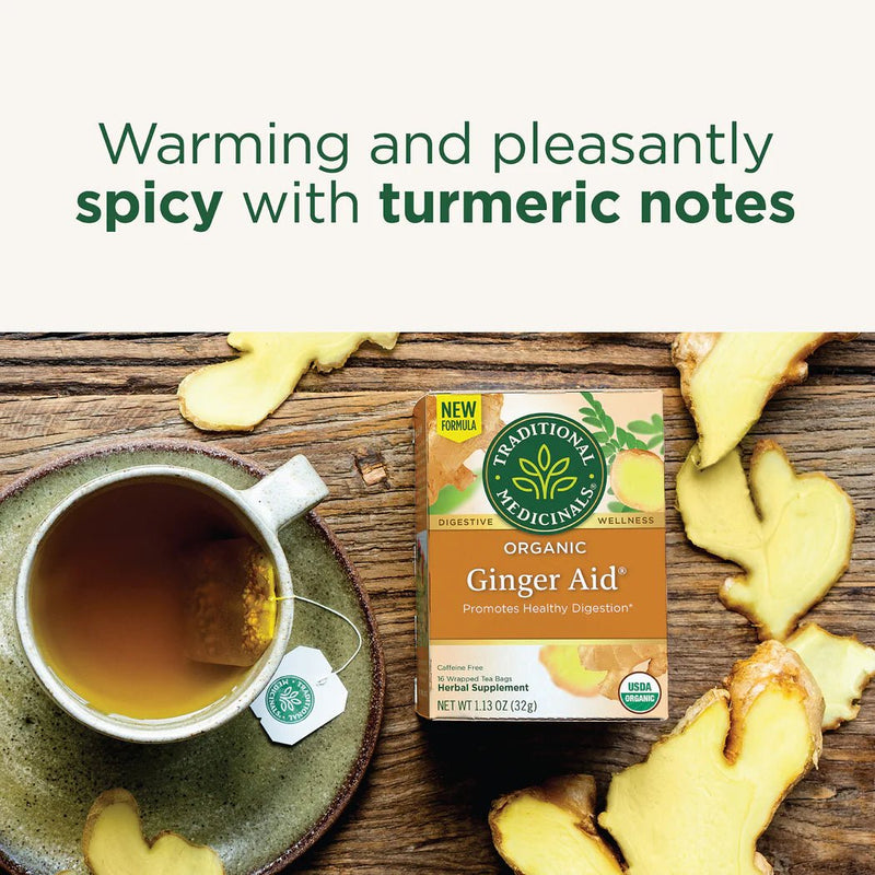 Organic Ginger Aid® Tea | Traditional Medicinals® | 16 Tea Bags
