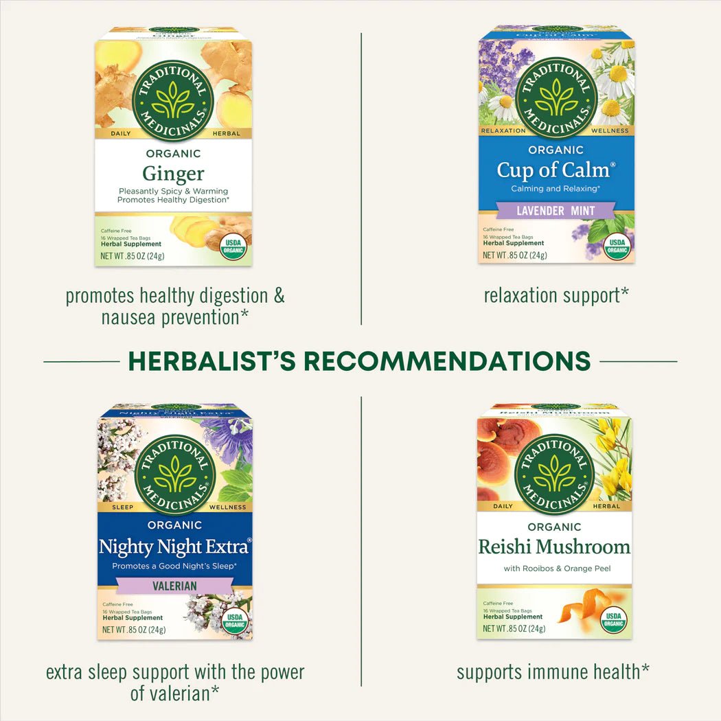 Organic Lemon Balm Tea | Traditional Medicinals® | 16 Tea Bags
