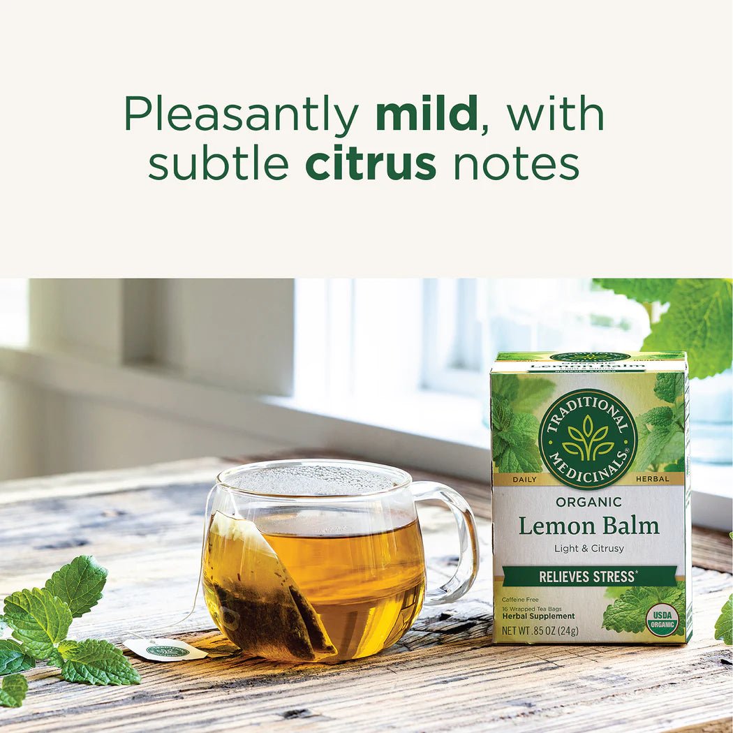 Organic Lemon Balm Tea | Traditional Medicinals® | 16 Tea Bags