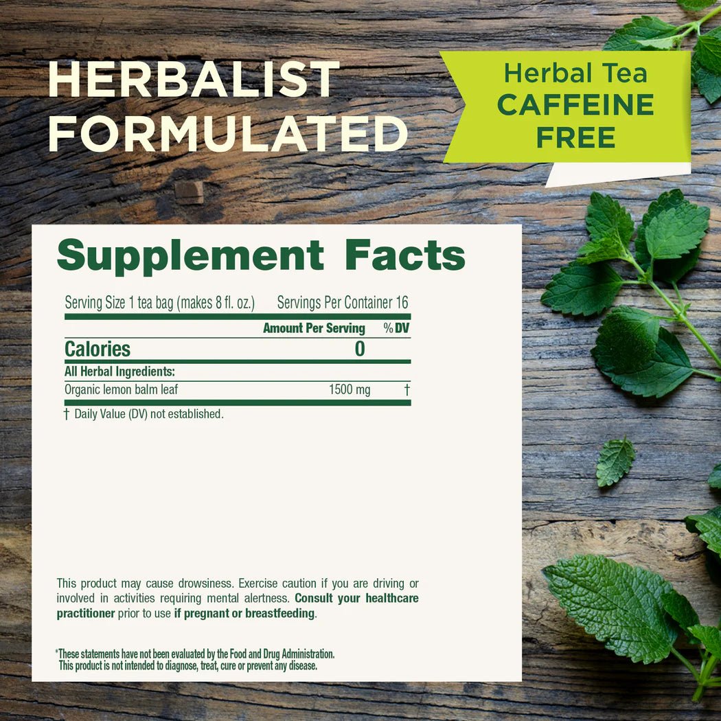 Organic Lemon Balm Tea | Traditional Medicinals® | 16 Tea Bags