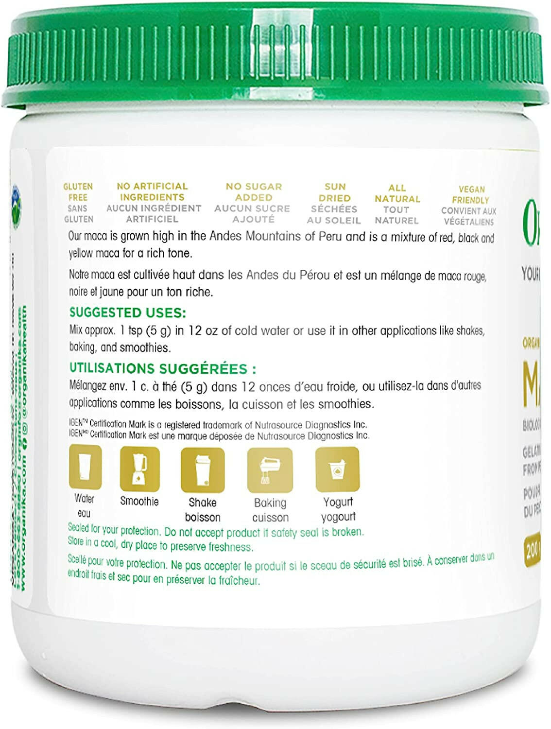 Organic Maca Powder | Organika® | 200 g - Coal Harbour Pharmacy