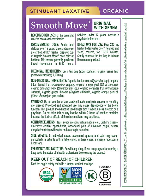 Organic Smooth Move® Tea | Traditional Medicinals® | 16 Tea Bags - Coal Harbour Pharmacy