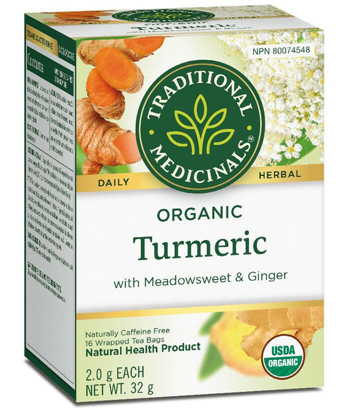 Organic Turmeric with Meadowsweet & Ginger Tea | Traditional Medicinals® | 16 Tea Bags - Coal Harbour Pharmacy