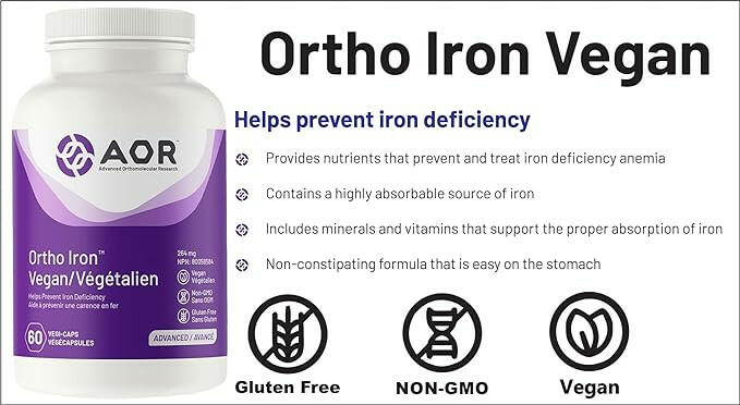Ortho Iron Vegan | AOR™ | 60 Capsules - Coal Harbour Pharmacy
