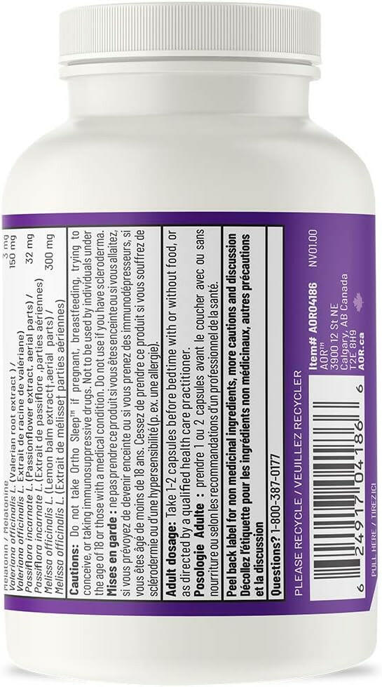 Ortho Sleep™ | AOR™ | 60 or 120 Capsules - Coal Harbour Pharmacy
