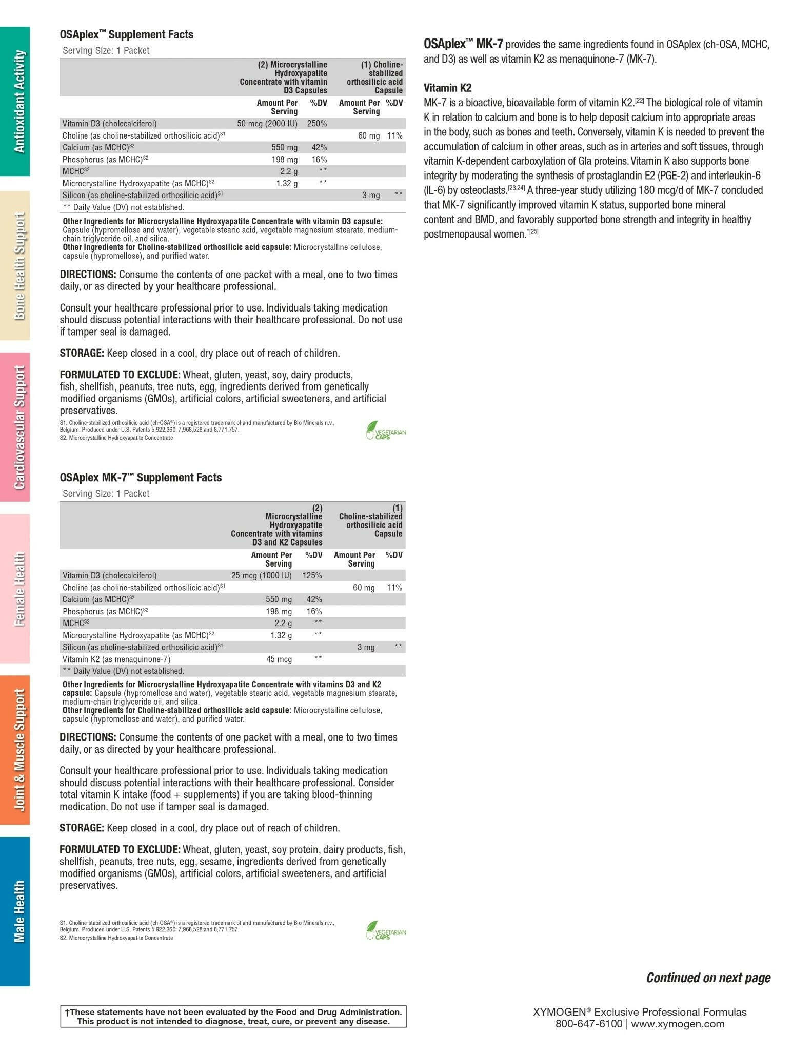 OSAplex MK-7™ | Xymogen® | 60 Packets - Coal Harbour Pharmacy