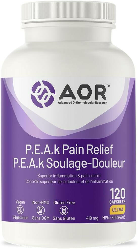 P.E.A.K Pain Relief | AOR™ | 120 Capsules - Coal Harbour Pharmacy