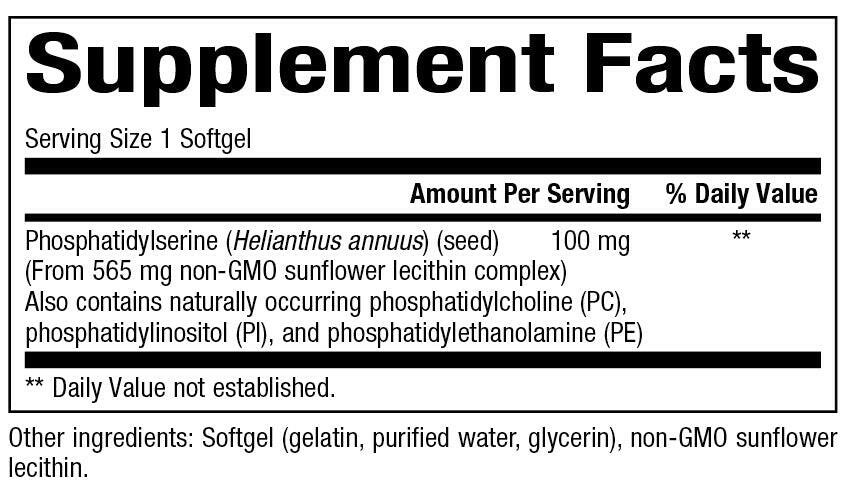 Phosphatidylserine 100mg | Bioclinic® Naturals | 60 Softgels - Coal Harbour Pharmacy