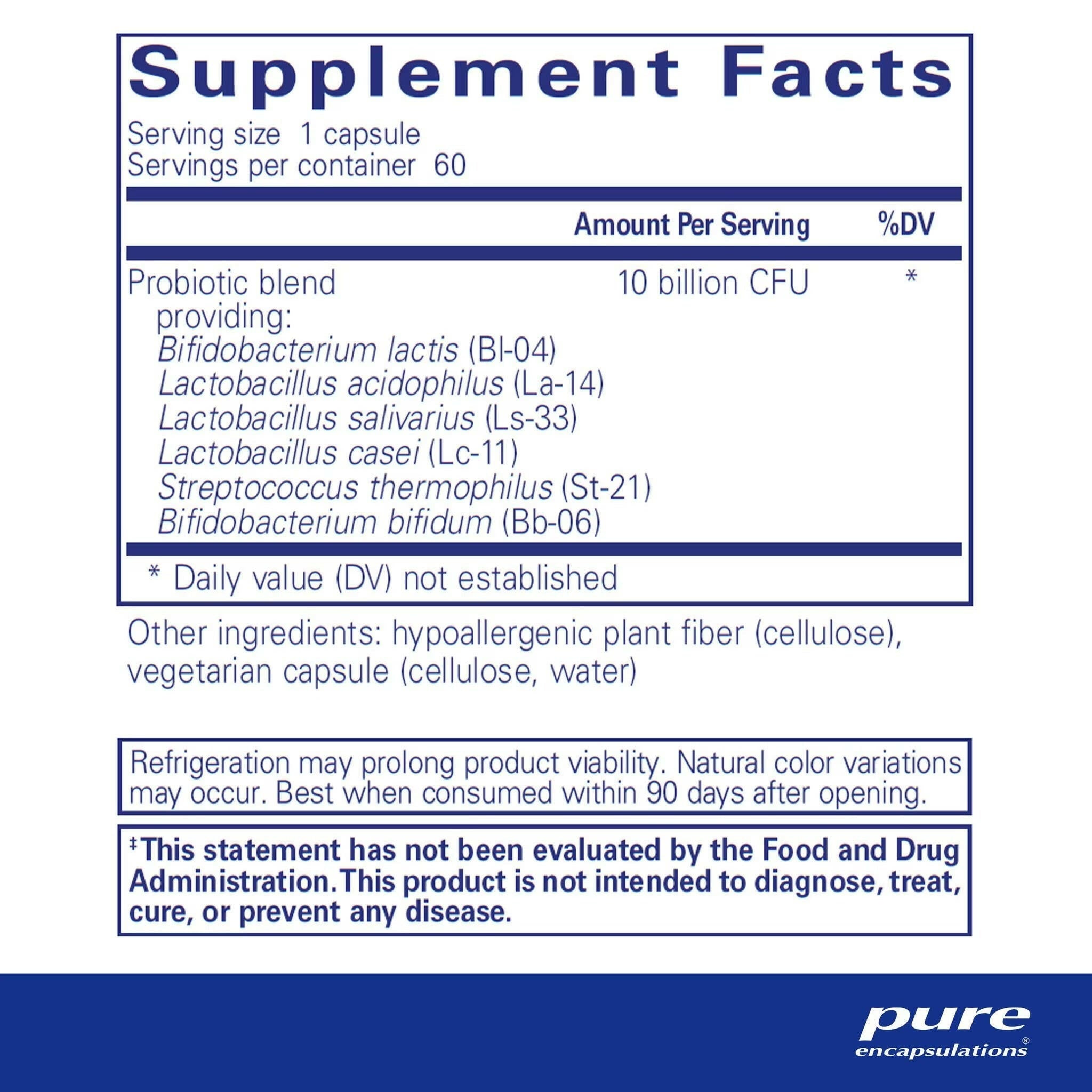 Probiotic G.I. | Pure Encapsulations® | 60 Capsules - Coal Harbour Pharmacy