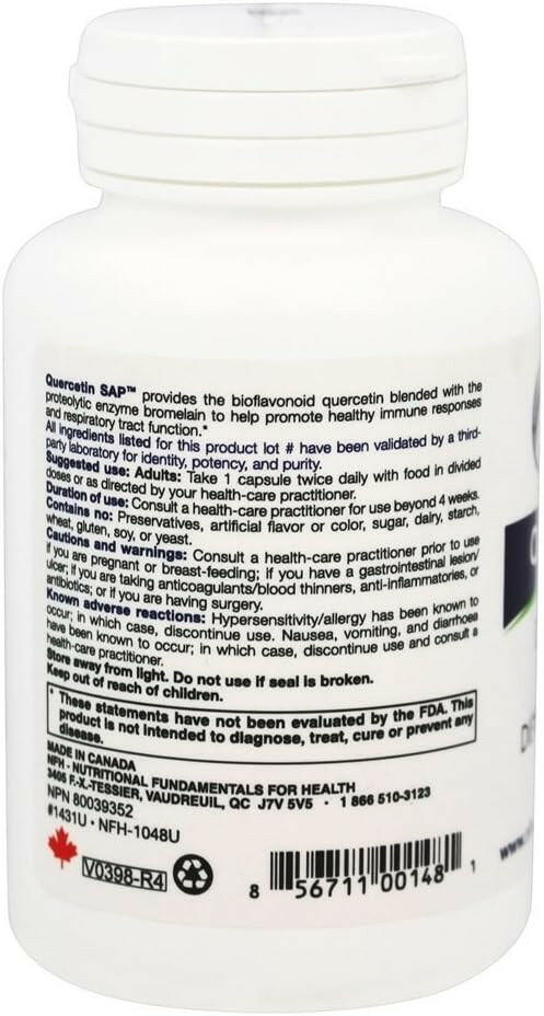 Quercetin SAP | NFH | 60 Capsules - Coal Harbour Pharmacy